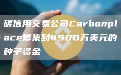 碳信用交易公司Carbonplace筹集到4500万美元的种子资金1