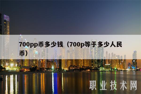 700pp币多少钱(700p等于多少人民币)