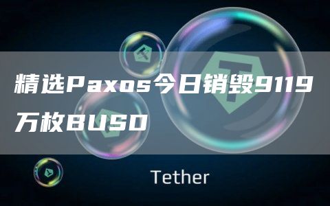 精选Paxos今日销毁9119万枚BUSD1