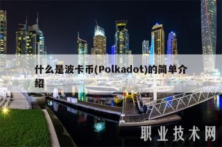 什么是波卡币 - Polkadot的简单介绍