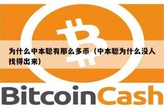 为什么中本聪有那么多币（中本聪为什么没人找得出来）